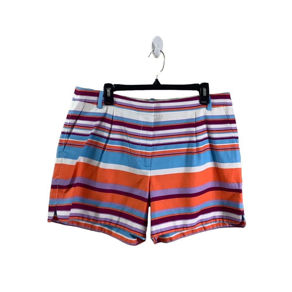 J. Crew Factory Multi-Color Pleated Striped Shorts - image 2
